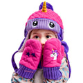 3pcs Quilted Unicorn Theme Winter Cap, Mufflers and Gloves - Little Surprise Box3pcs Quilted Unicorn Theme Winter Cap, Mufflers and Gloves