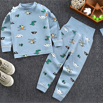 Blue Crocodile, Car, Windmill Full sleeves tops & pants set Unisex Kids Wear
