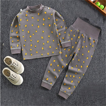 Brown Lemon Full sleeves tops & pants set Unisex Kids Wear