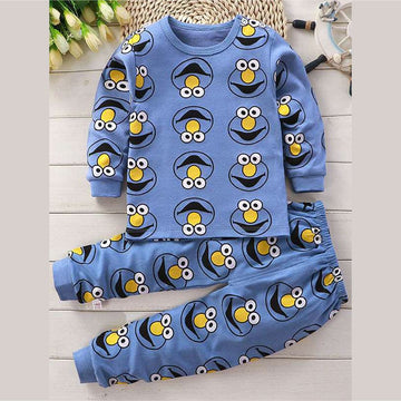 Smiley Face Full sleeves tops & pants set Unisex Kids Wear