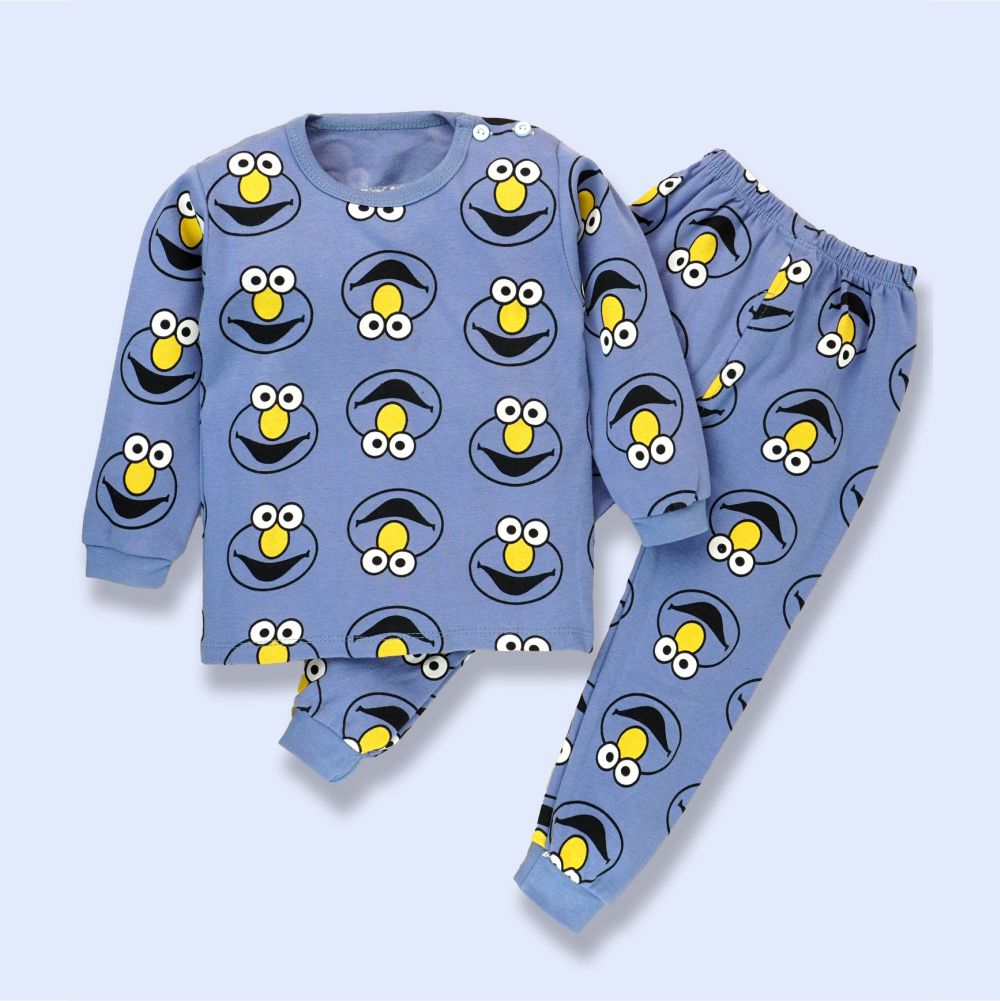 Smiley Face Full sleeves tops & pants set Unisex Kids Wear