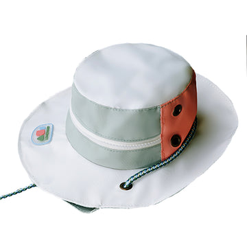 Cream Safari Hat Shape Casual Mini size Outdoor/Beach Sling Bag for Kids