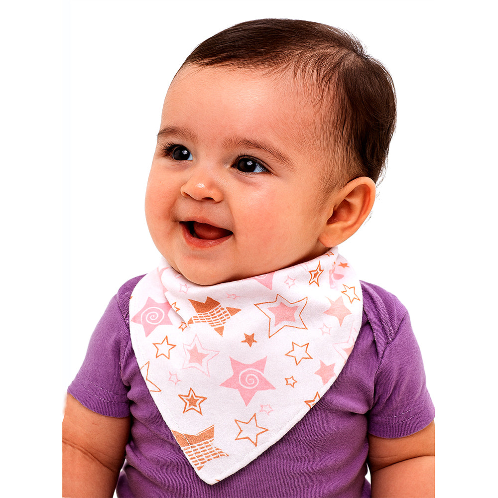 3PCS Set of Twinkle Star print premium adjustable snap button closure Bibs