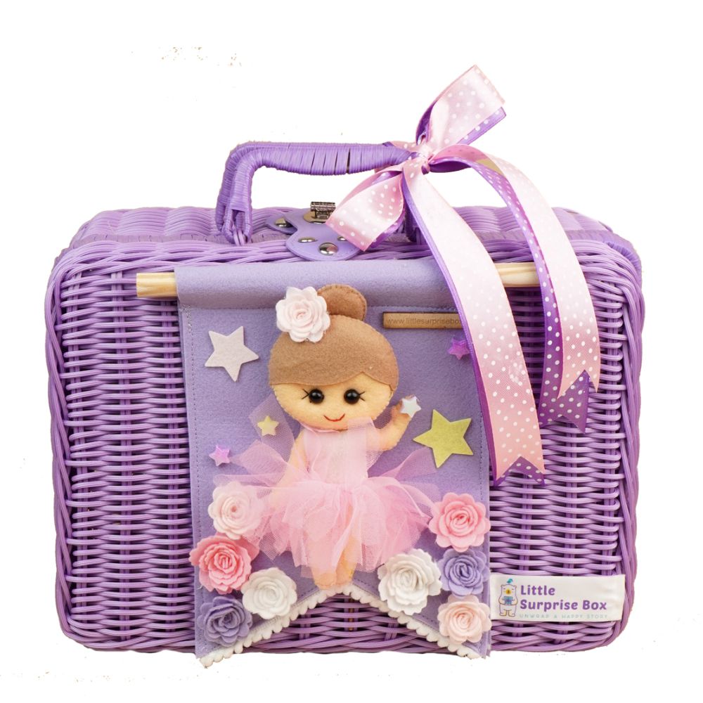 23pcs Pink Ted Ears Newborn Baby Girl/Baby Boy Gift Hamper with decorated Handmade Storage Basket,0-12 months