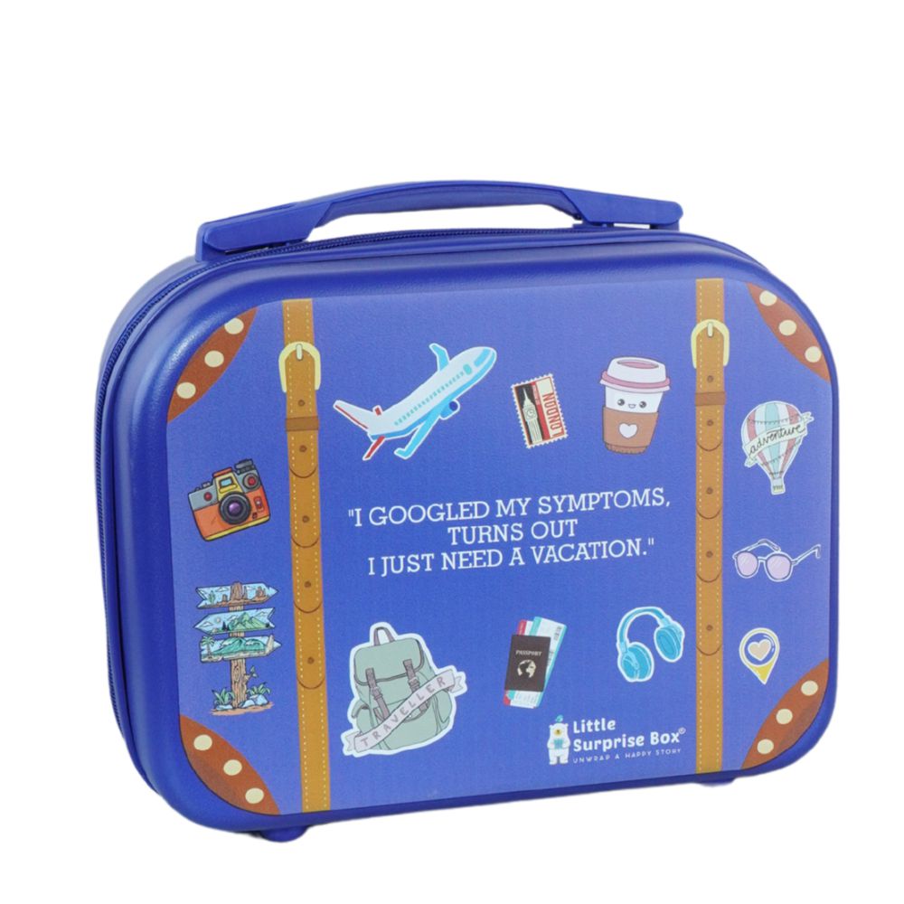 23 pcs Yellow Travel themed Newborn Baby Girl/Baby Boy All Season wear,Gift Hamper with Travel Suitcase,0-12 months