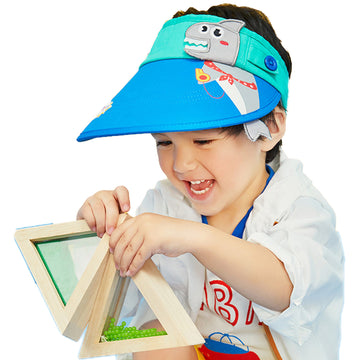 Cotton Blue Shark theme Visor Hat for Kids & Toddlers