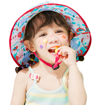 White Rabbit breathable Net wide brim Sun Hat for Kids& Toddlers with Adjustable Strap