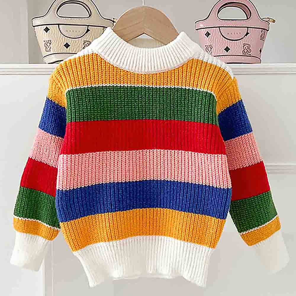 Multi Striped cardigan Sweater for Kids - Main Image