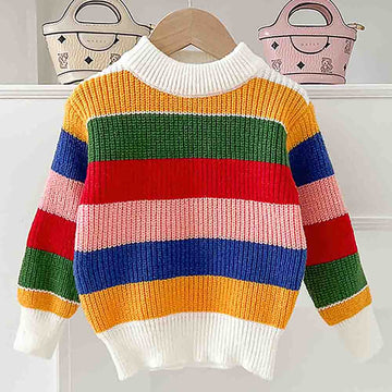 Multi Striped cardigan Sweater for Kids