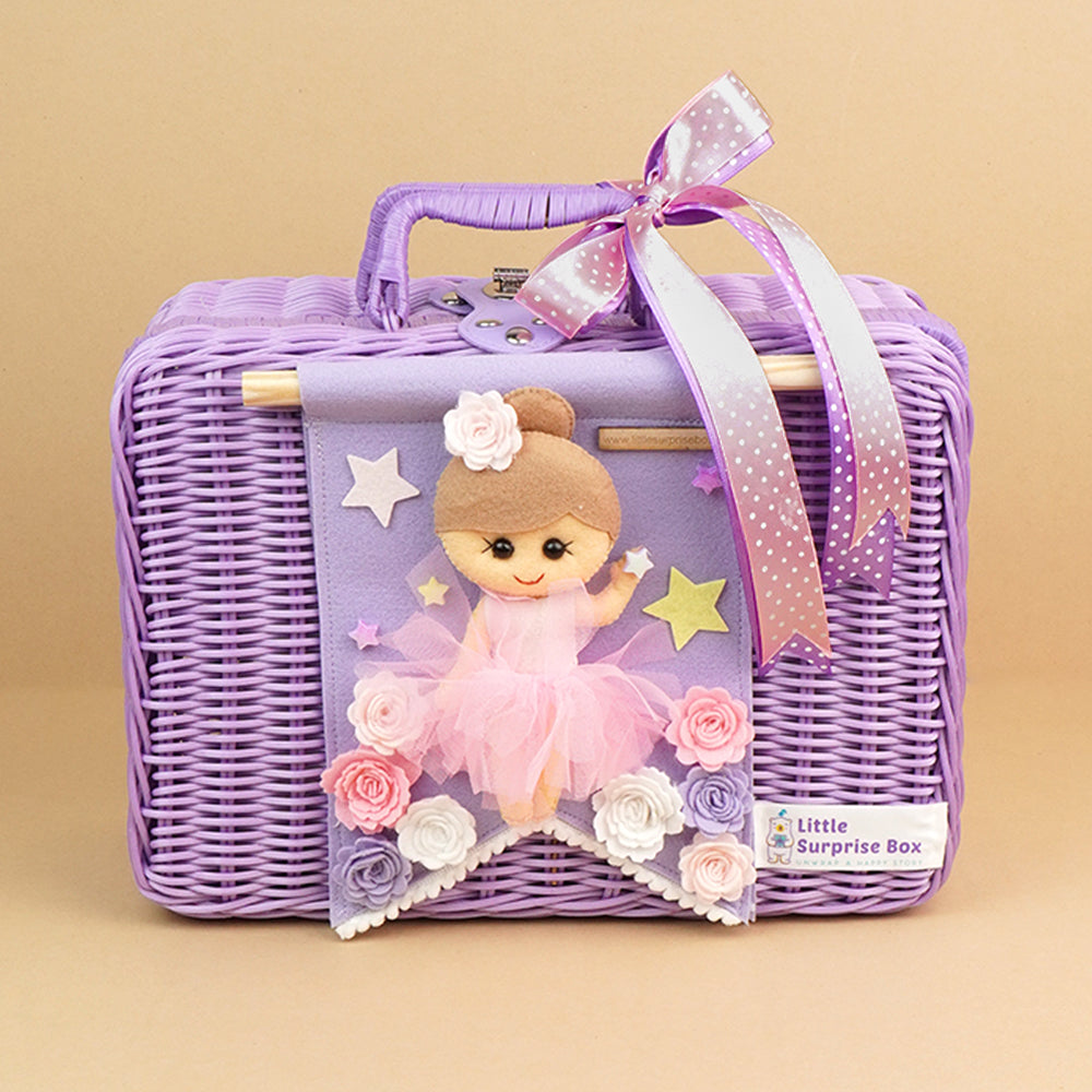 Majestic Fairy Magic,Purple Cane Basket for Storage and Travel