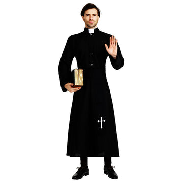 The Priest , Black & White Adults Halloween Costume Fancy Dress Up