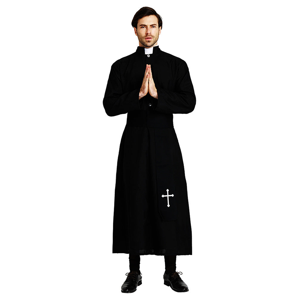 The Priest , Black & White Adults Halloween Costume Fancy Dress Up