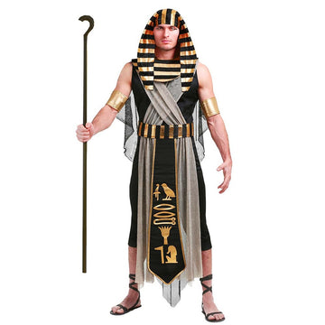 Black Egyptian King, Adults Halloween Costume Fancy Dress Up
