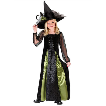 Black and Green Witch , Kids Halloween Costume Fancy Dress Up