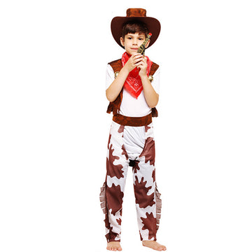 Brown Patch Cowboy , Kids Halloween Costume Fancy Dress Up