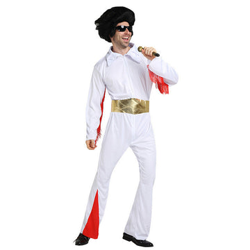 Disco King Rock n Roll singer Adults Halloween Costume Fancy Dress up