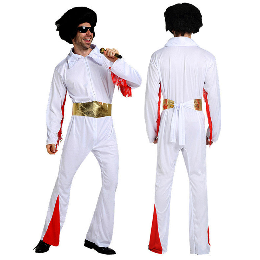 Disco King Rock n Roll singer Adults Halloween Costume Fancy Dress up