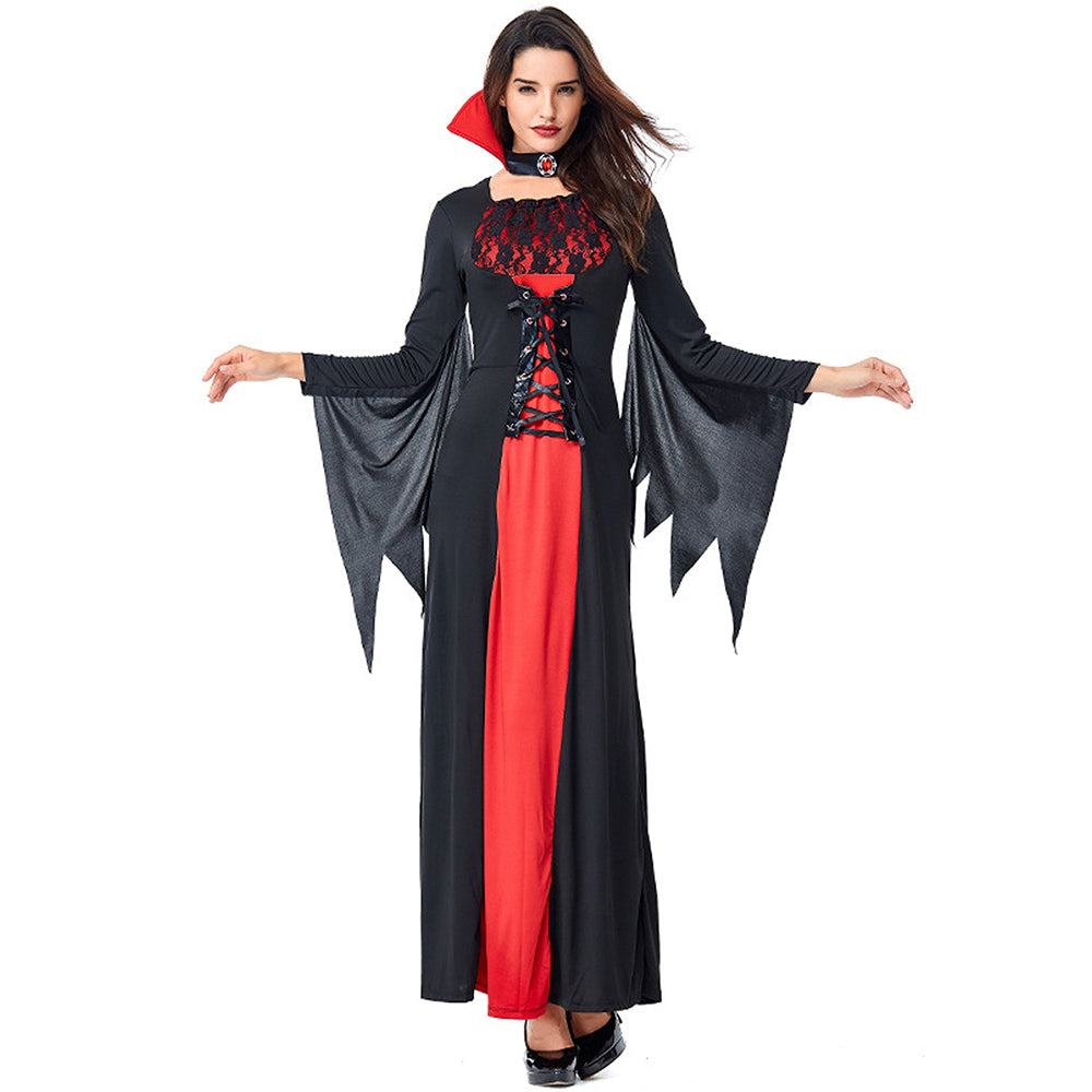 knee length dresses for ladies Dracula Lady Halloween costume Fancy Dress Up