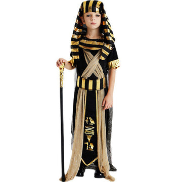 Black & Gold Egyptian Boy, Kids Halloween Costume Dress Up