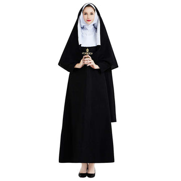 The Nun Adults Halloween Costume Fancy Dress Up