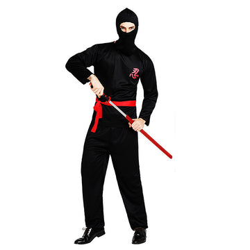 Red Dragon Ninja Adults Halloween Costume Fancy Dress Up