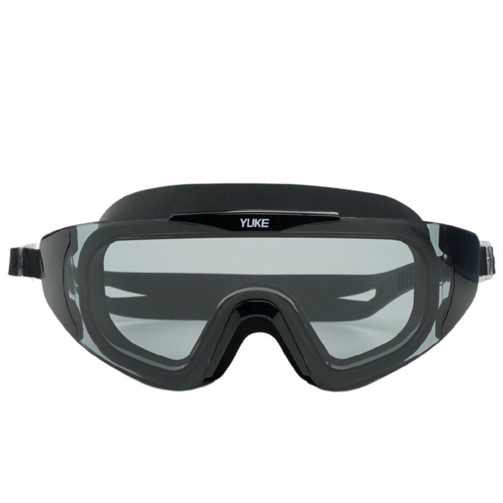 Black Full Glass panel styled Anti Fog UV Protection leakproof design Swim Goggles for Adults