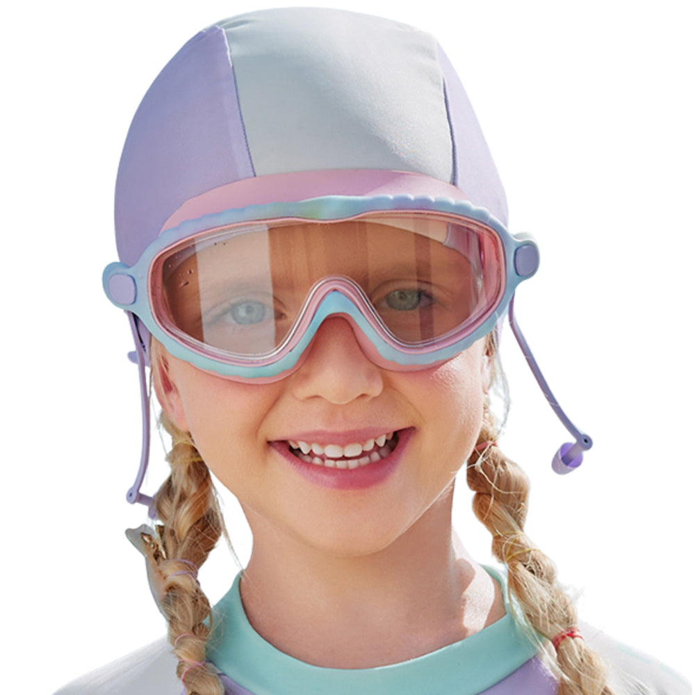 Pink & Blue Bubble Anti Fog UV Protection Leakproof Design Swim Goggles for Kids, 4yrs  - 10yrs
