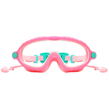 Pink & Mint Bubble Anti Fog UV Protection Leakproof Design Swim Goggles for Kids,4yrs - 10yrs