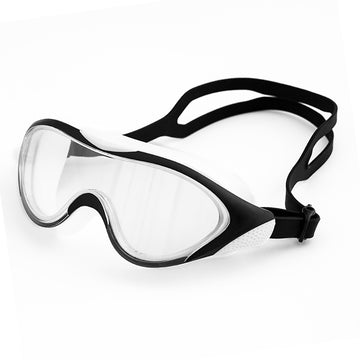 Black Big Frame UV protected anti-fog unisex swim goggles for Kids