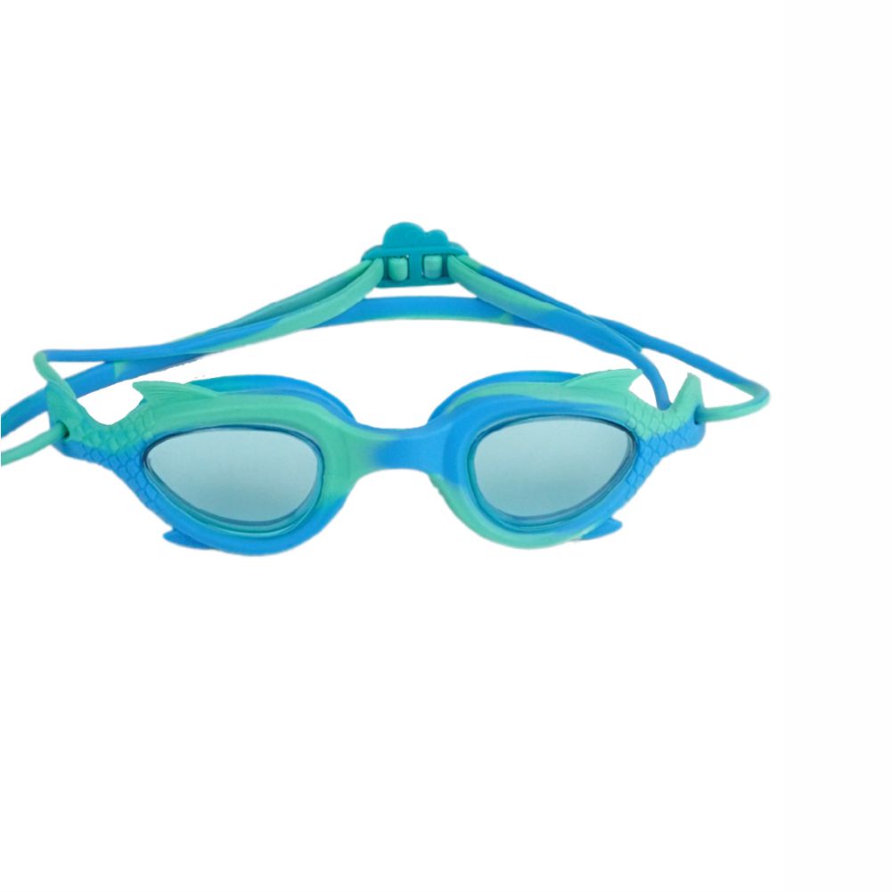 Mint & Blue Fishtail Designed Frame, Anti Fog UV Protection Leakproof Design Swim Goggles for Kids, 3 years - 8 years