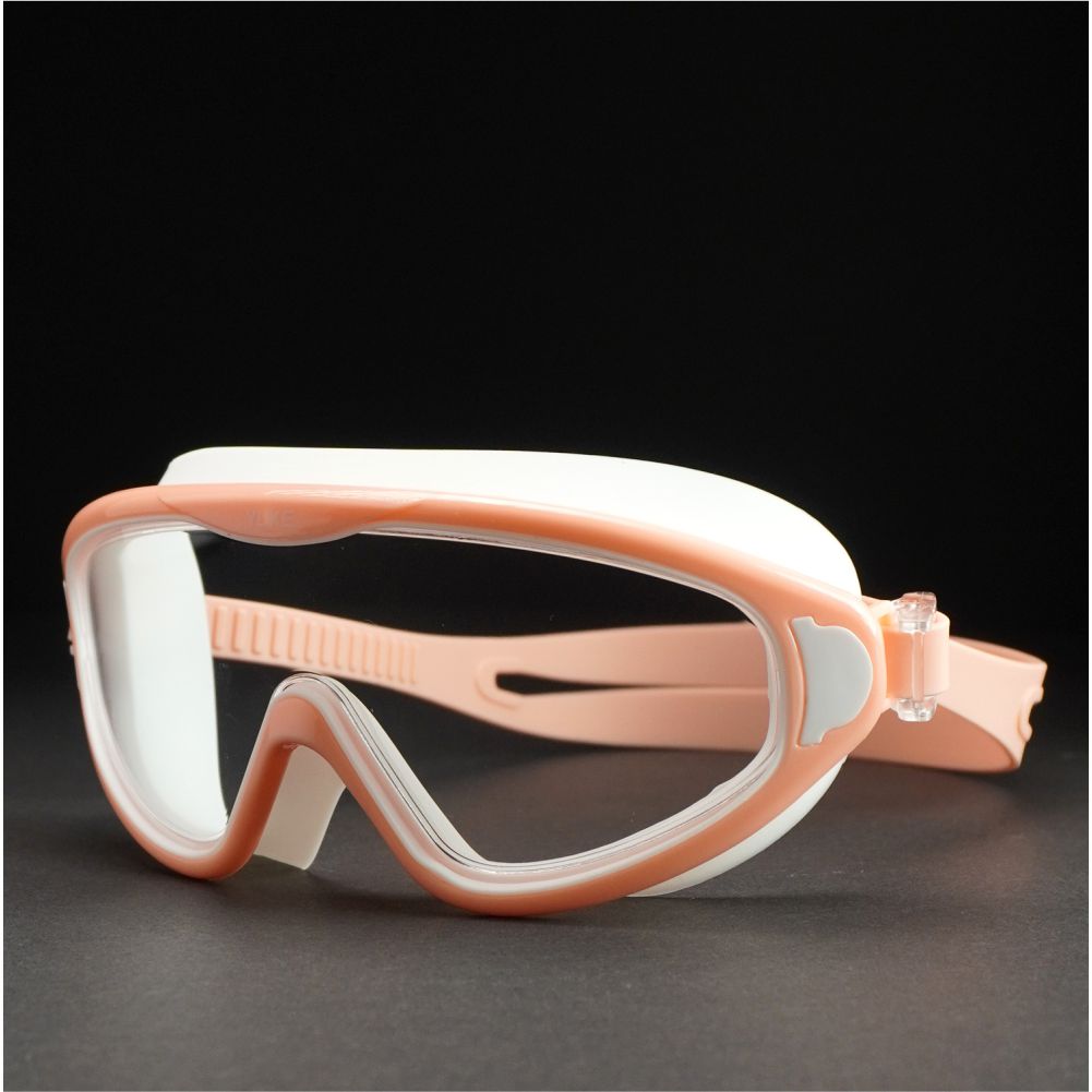 Pink  with White Button style Anti Fog UV Protection leakproof design Swim Goggles for Adults