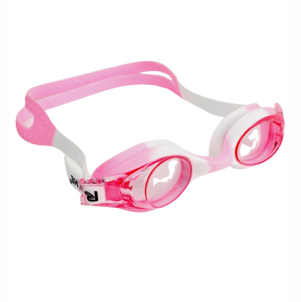 Tie Dye White with Pink Anti Fog UV Protection Leakproof Design Swim Goggles for Kids, 1yr - 4yrs
