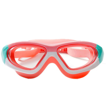 White Bordered Pink Anti Fog UV Protection Leakproof Design Swim Goggles for Kids, 4yrs  - 10yrs