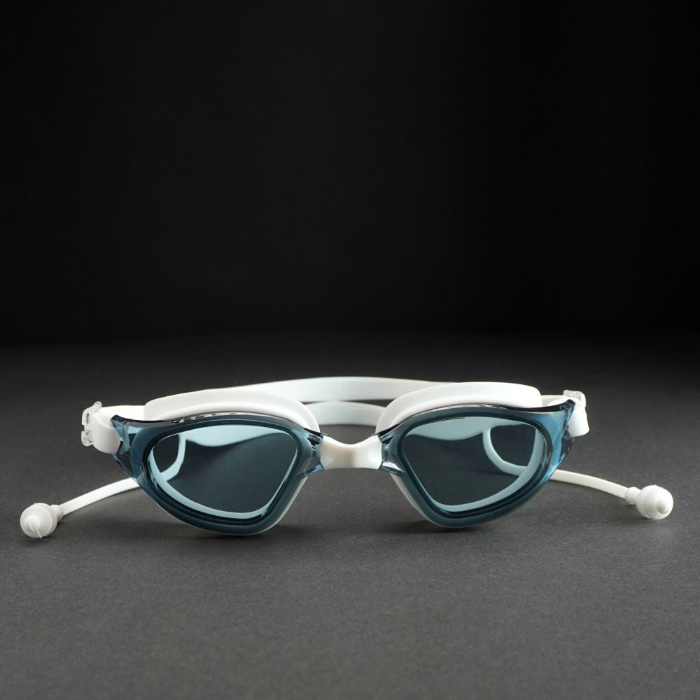 White Navy Cat eye Shape Frame Anti Fog UV Protection leakproof design Swim Goggles for Adults