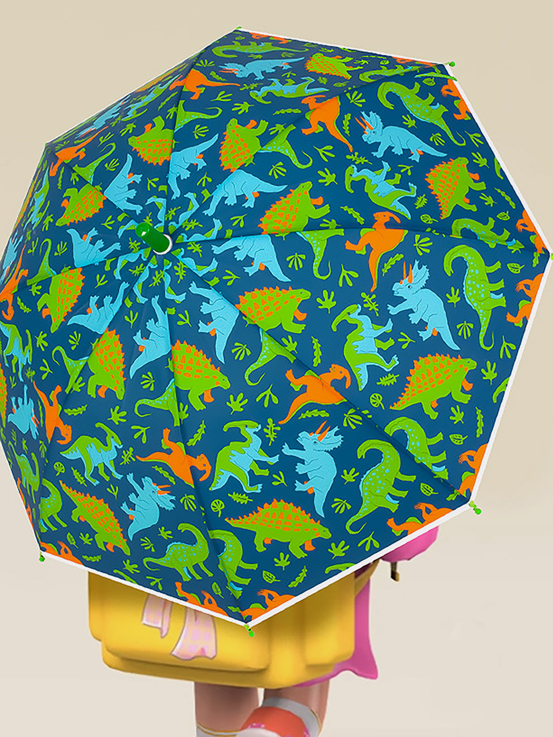 Dinosaur Kingdom  Blue & Green Umbrella for Kids