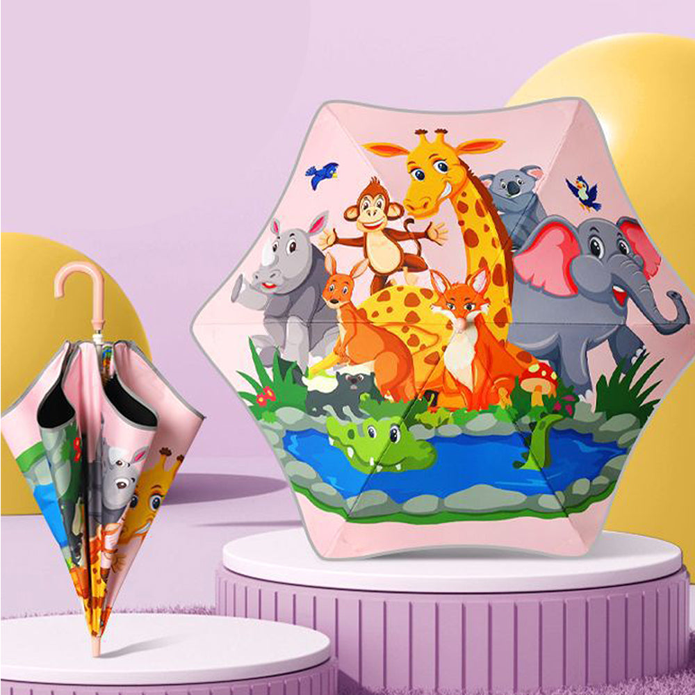 Animal Kingdom Canopy Umbrella for Kids, 2yrs -5 yrs
