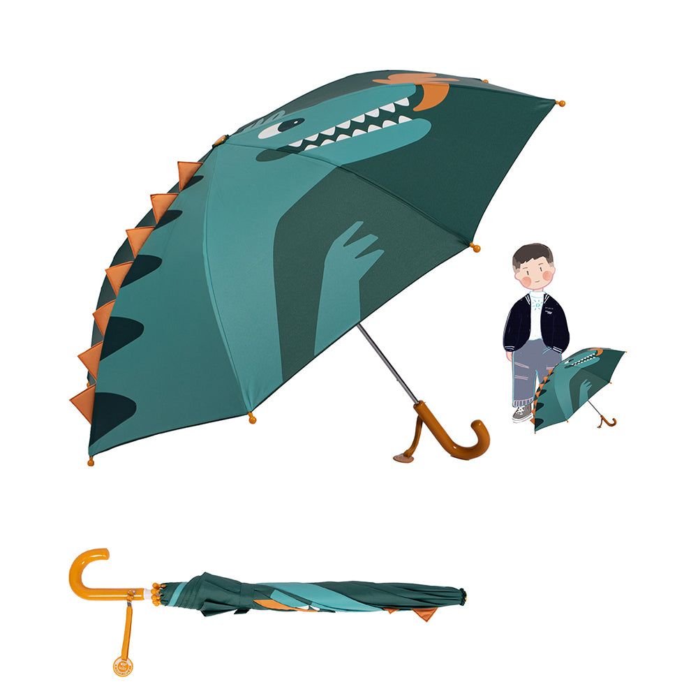 Fire Dino Big Face Umbrella for Kids, 5yrs-10yrs