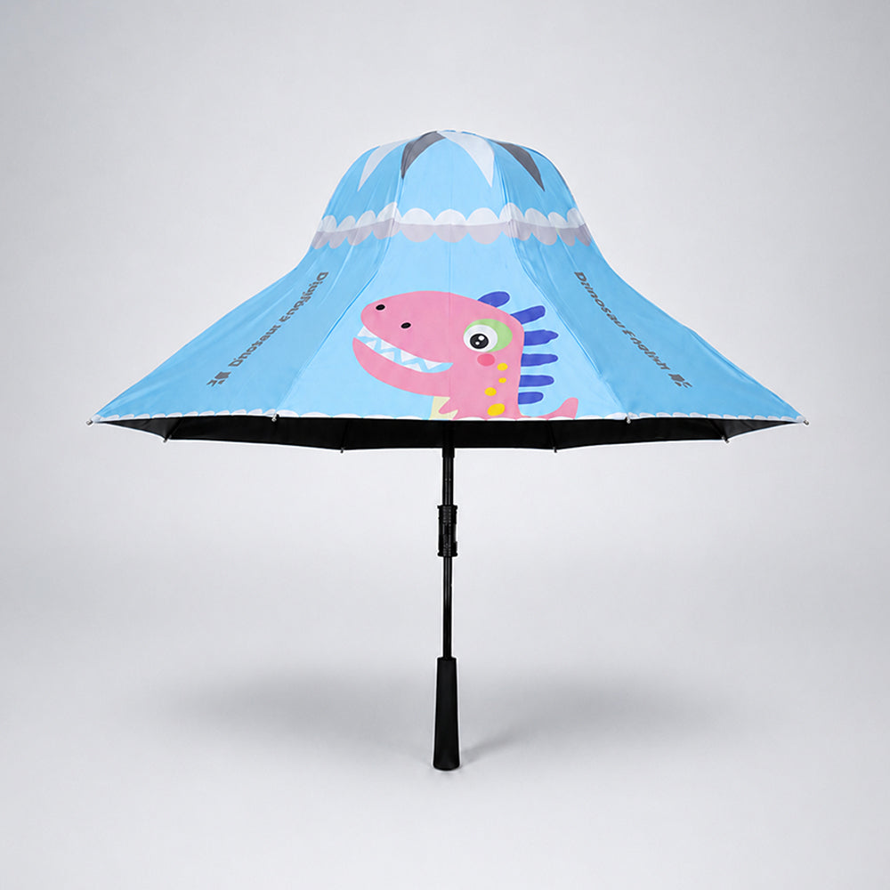 Blue Dino, Unique Spanish Patio Style Kids Umbrella, 5-12 years, Blue