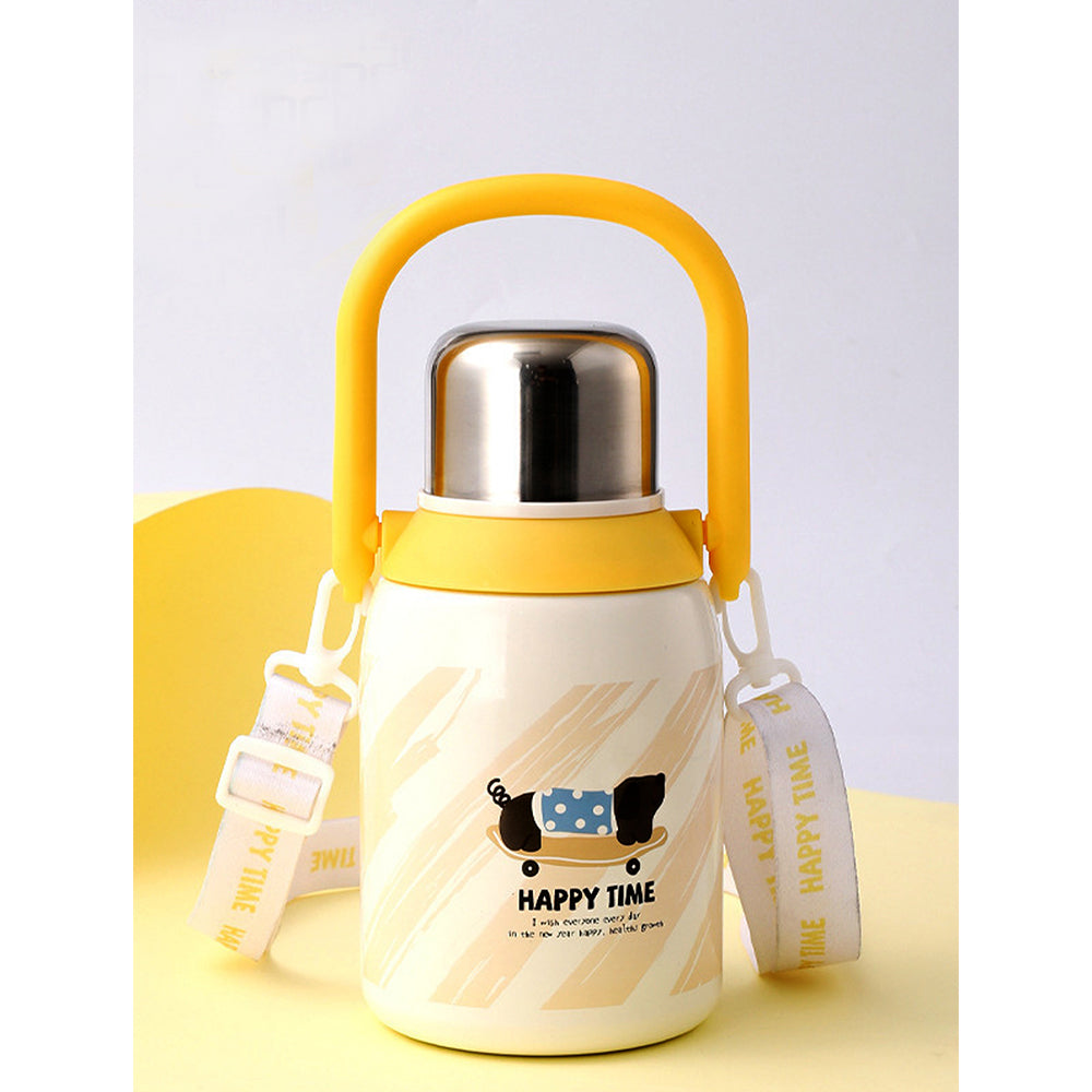 Dachshund Puppy Yellow Stainless Steel Premium Insulated Water Bottle, 800ml