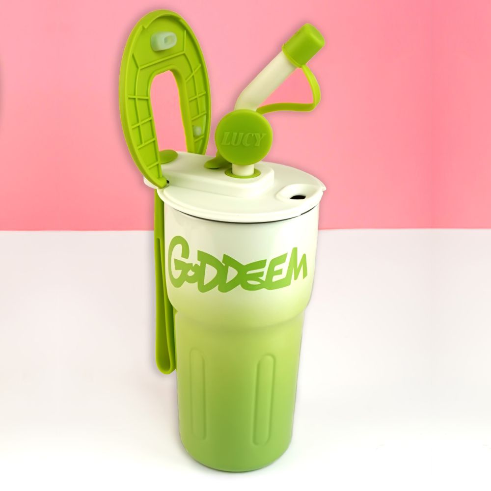 Green Ombre Shaded Stainless Steel  Tumbler Water Bottle, 550ml