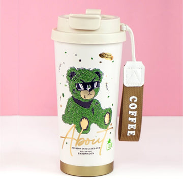Shiny Green Ted Stainless Steel premium Insulated Detox Infuser Bottle with Tea and Fruit Infuser attachment, 520ml