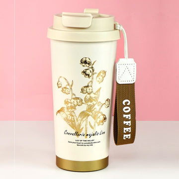 Lily Gold Stainless Steel premium Insulated Detox Infuser Bottle with Tea and Fruit Infuser attachment, 520ml