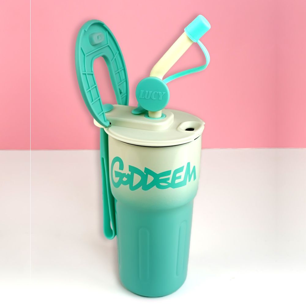 Mint Ombre Shaded Stainless Steel  Tumbler Water Bottle, 550ml