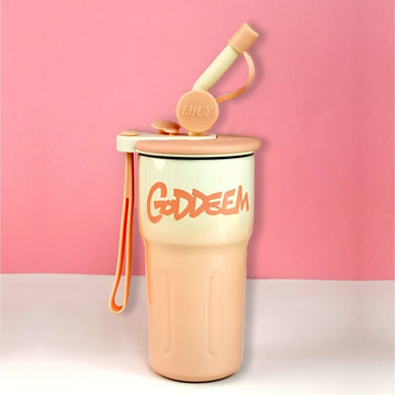 Pink Ombre Shaded Stainless Steel  Tumbler Water Bottle, 550ml