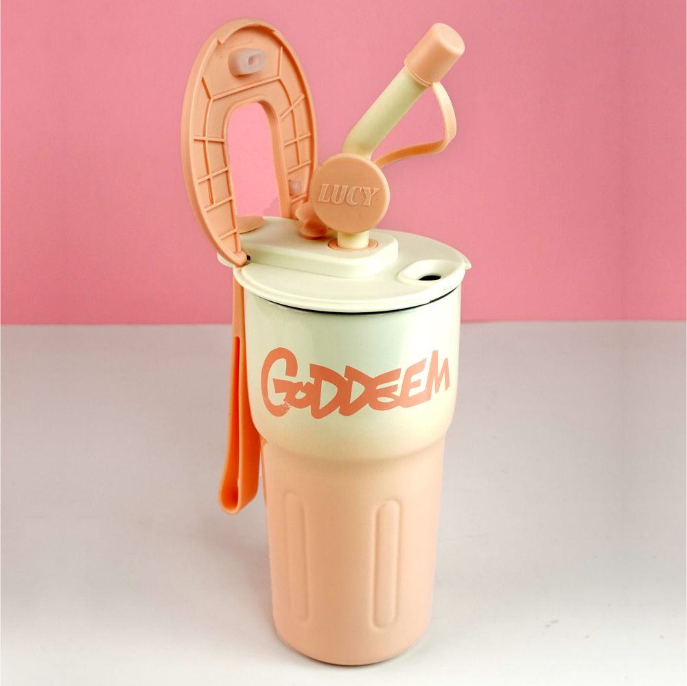 Pink Ombre Shaded Stainless Steel  Tumbler Water Bottle, 550ml