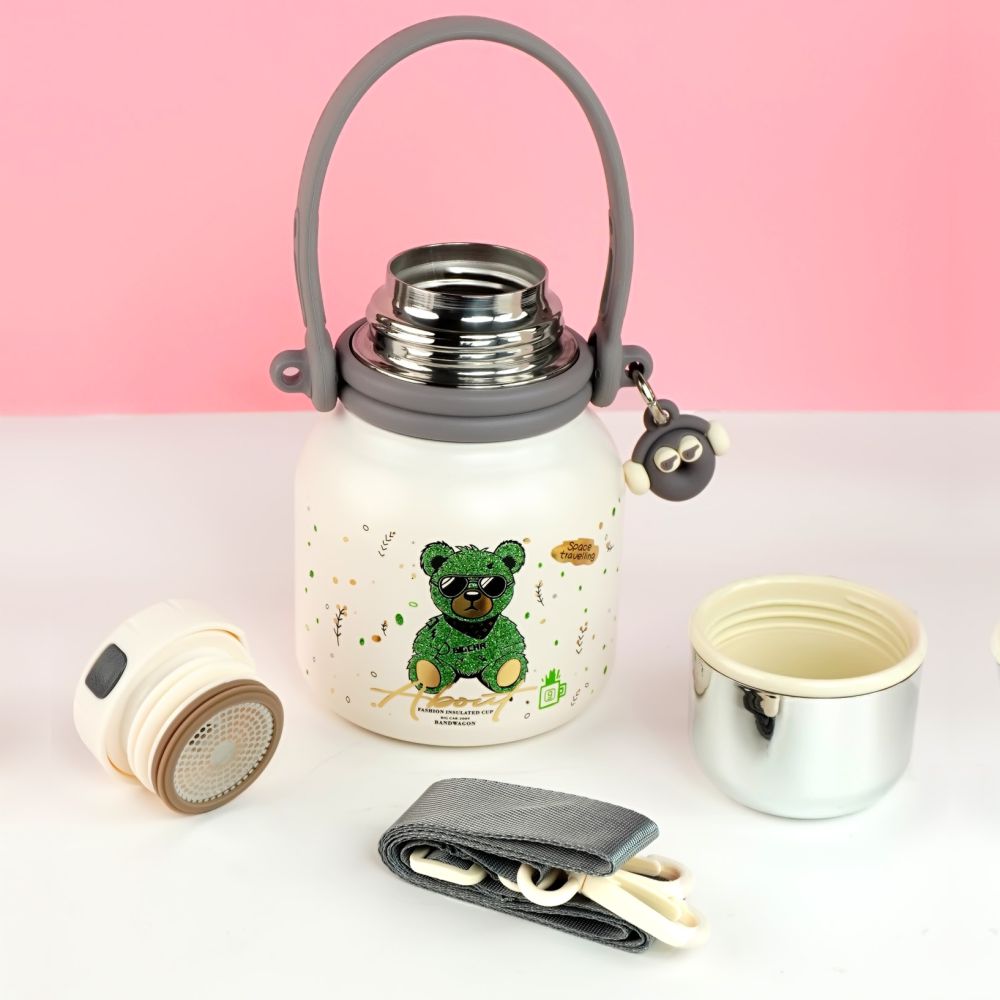 Thermos Shiny Green Ted Stainless Steel premium Insulated Bottle, 600ml