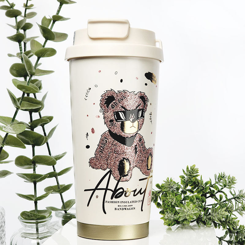 RoseGold Ted Stainless Steel premium Insulated Detox Infuser Bottle with Tea and Fruit Infuser attachment, 520ml