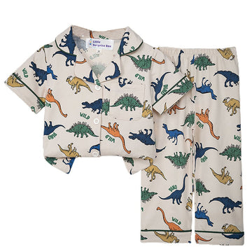 All Over Dino print soft Cotton Kids Nightsuit - Little Surprise BoxAll Over Dino print soft Cotton Kids Nightsuit