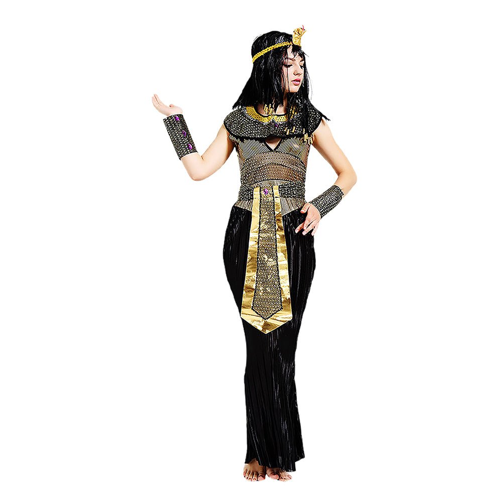 Black Egyptian Queen Adults Halloween Costume Dress Up - Little Surprise Box Black Egyptian Queen Adults Halloween Costume Dress Up - Little Surprise Box