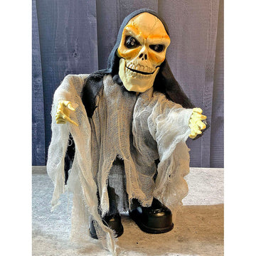 Black Scary walking Dwarf skeleton, Battery operated with voice, Motion and Light Halloween Party Décor - Little Surprise BoxBlack Scary walking Dwarf skeleton, Battery operated with voice, Motion and Light Halloween Party Décor